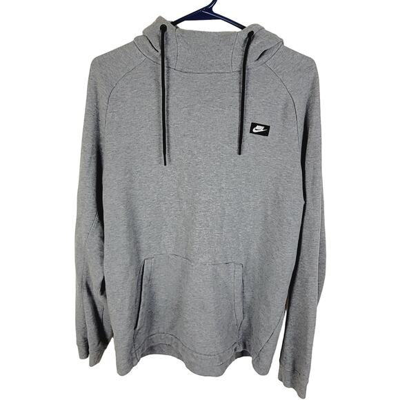 Nike Sportswear mens Modern Tech heather grey hoodie size Medium - Picture 1 of 5